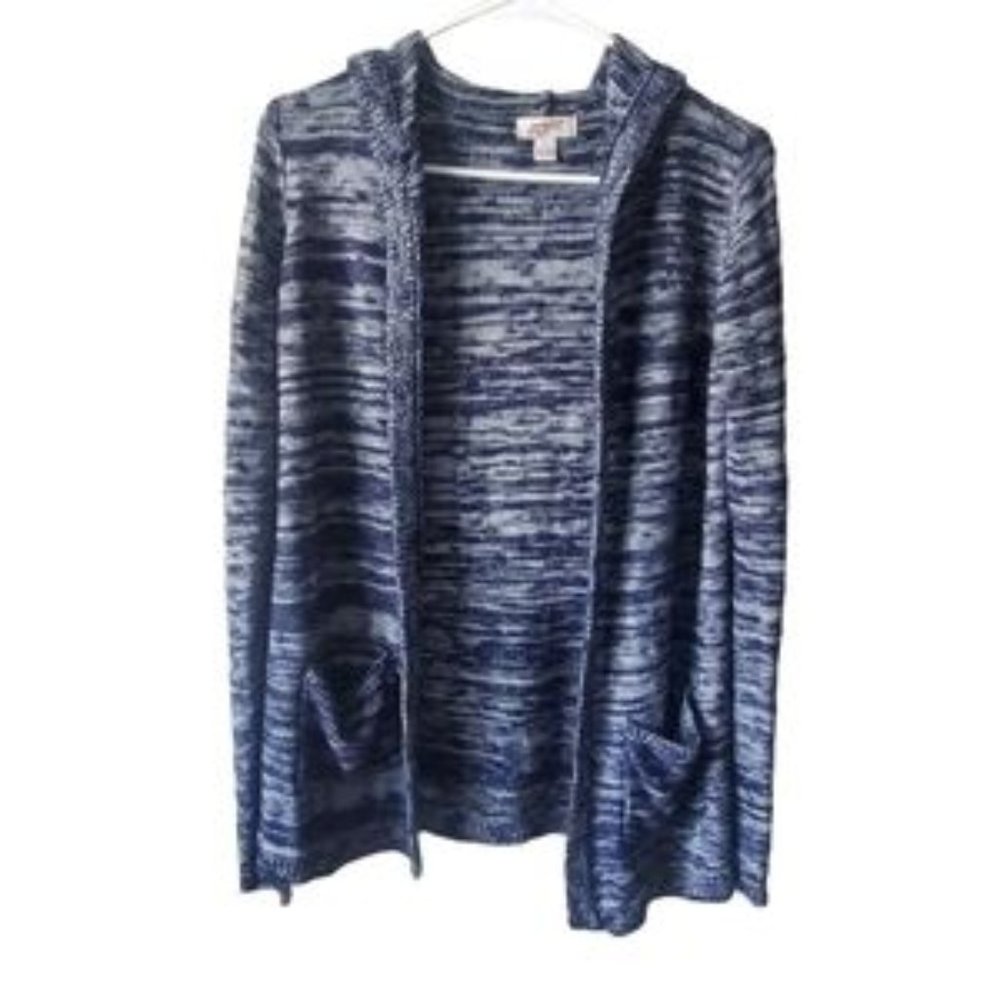 ARIZONA JEANS | Blue Cardigan Long Hooded Sweater | Medium